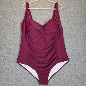 Younique Shired One-Piece Swimsuit Fucshia Wmn's 24W